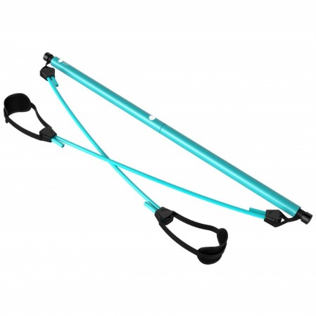 Pilates Bar yoga Kit With Resistance Band, Adjustable Pilates Exercise Stick Toning Bar