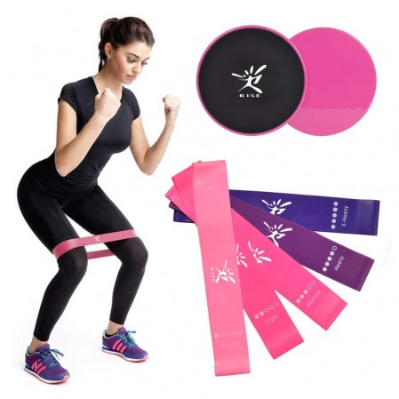 Core Sliders Resistance Loop Exercise Bands set