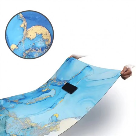 Foldable Eco Friendly Natural Rubber Pu Yoga Mat Suede Yoga Mat