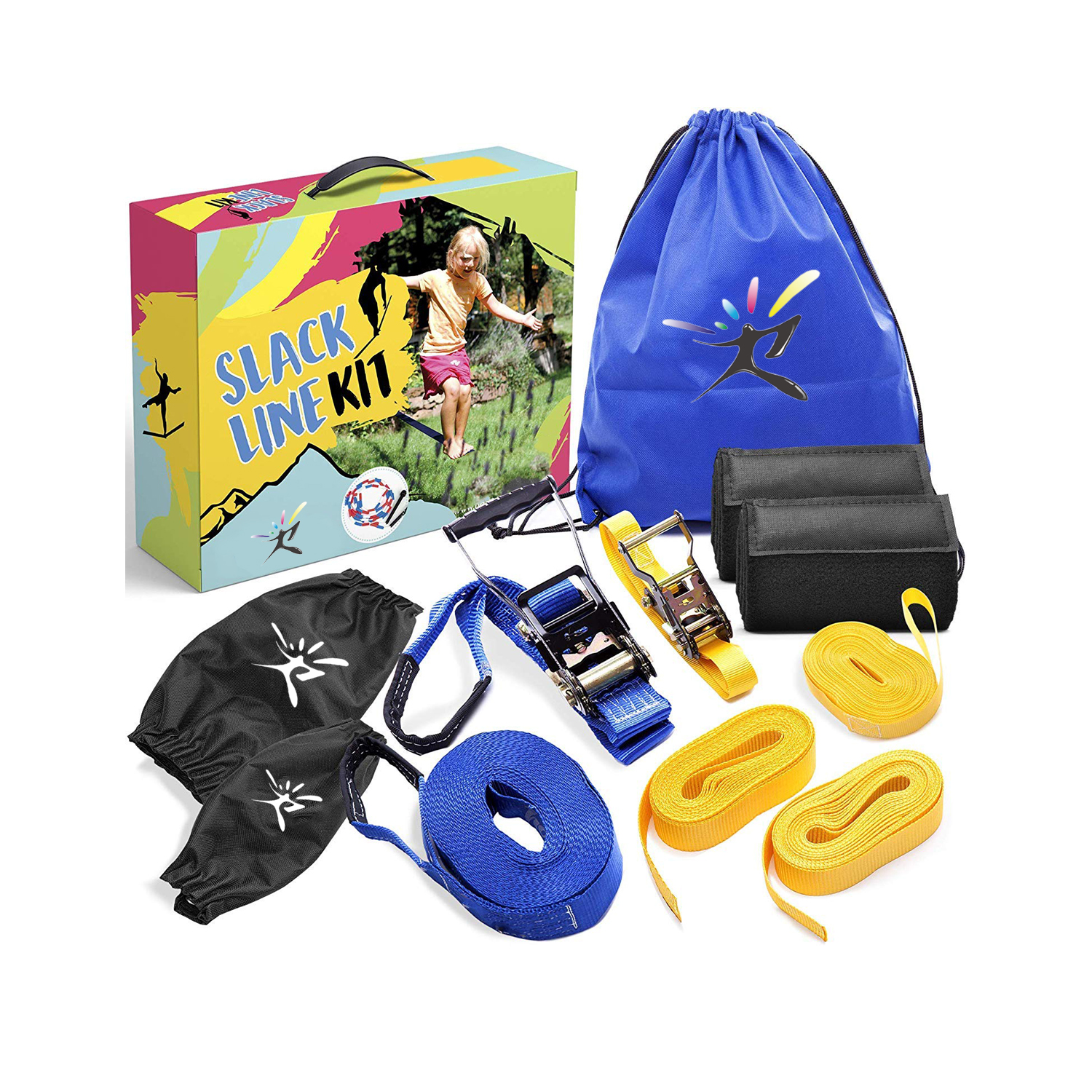 Professional Design Fda Approved Posture Corrector -
 Easy Setup Outdoor Backyard Gymnastic Slackline Kit Baseline Complete Kit with Tree Protector – Rise Group