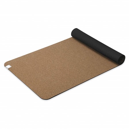Natural yoga Cork Mat Options, Roots Yoga Mat with Natural Rubber Bottom