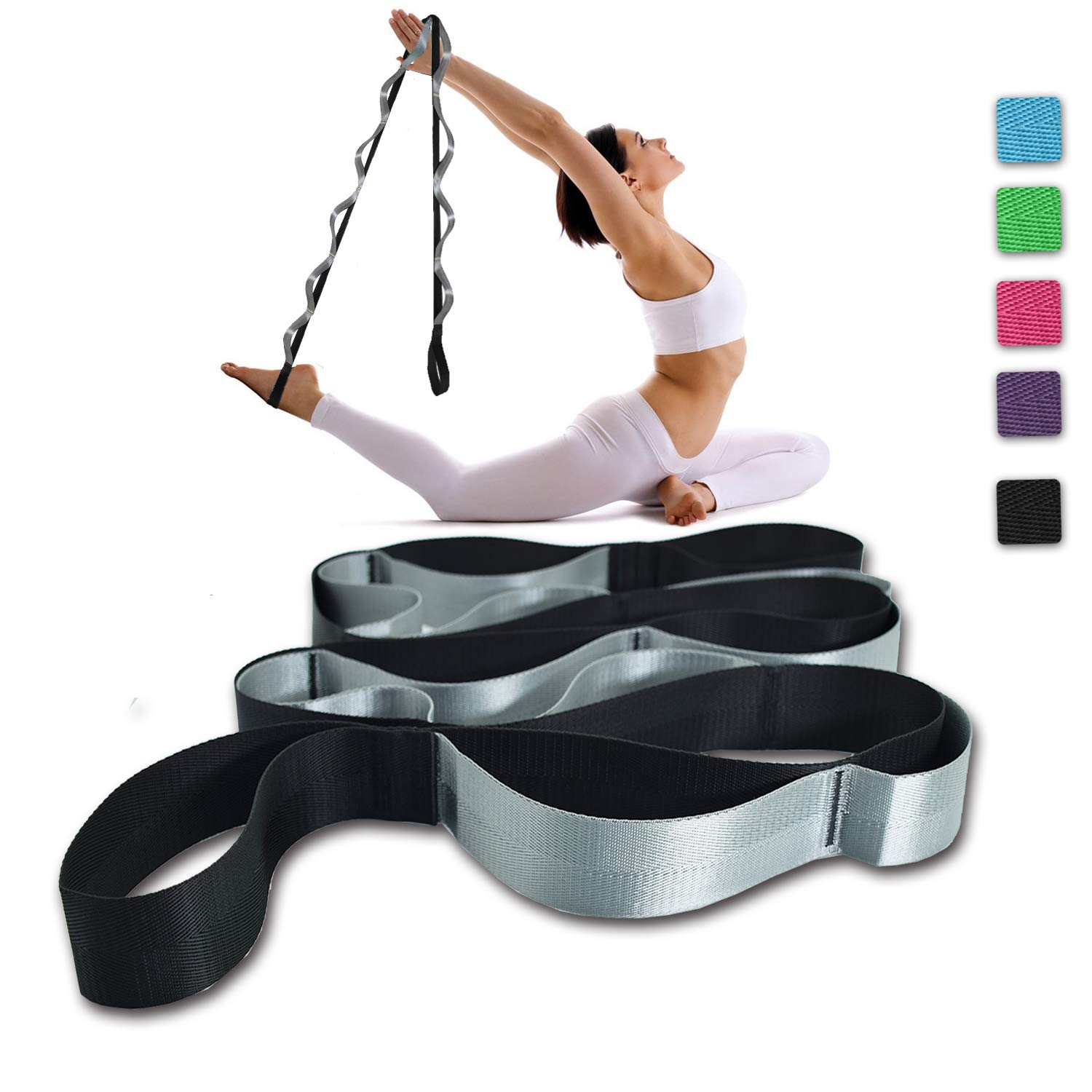 High reputation Pilates Peanut Ball – Multi Nonelastic Stretch Loop yoga Strap – Rise Group