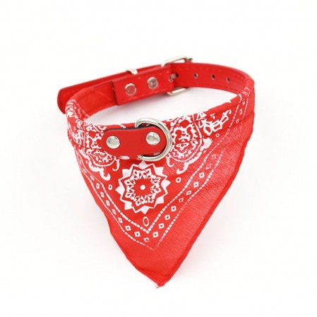 5 Pack Dog Bandana with Adjustable Buckle, Handmade Dog Collar