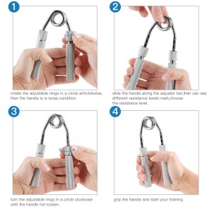 Adjustable Metal Hand Strengthener Spring Hand Grip
