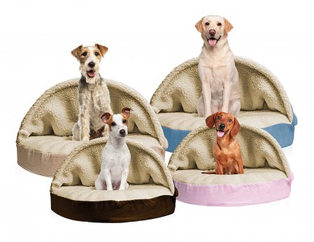 Pet Dog Bed Orthopedic Round Cuddle Nest Snuggery Burrow Blanket Pet Bed Removable Cover for Dogs & Cats