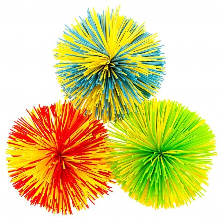 Rainbow Stringy Ball Silicone Bouncing Fluffy Jugging Ball,Monkey Stress Ball