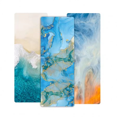 Foldable Eco Friendly Natural Rubber Pu Yoga Mat Suede Yoga Mat