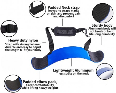 Custom Gym Weight Lifting Curl Portable Heavy Duty Bicep Arm Blaster for Muscle Gains Workout Equipment