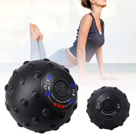 Self spiky silicone yoga massage device vibrating massage ball
