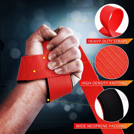 Wholesale Fitness Wrist Cotton Custom Logo Wrist Straps Weightlifting Gym Weight Lifting Straps