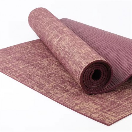 Custom Logo Eco Friendly Inflatable Jute Yoga Mat roll bulk