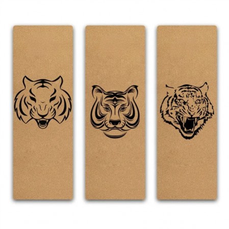 Eco Friendly Laser Logo Custom Color Print Natural Rubber Cork Yoga Mat