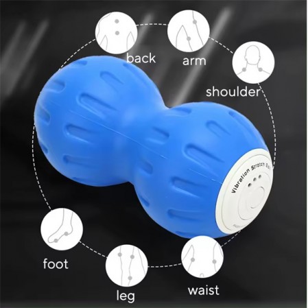 Natural cork gym vibrating peanut shape exercise massage yoga ball