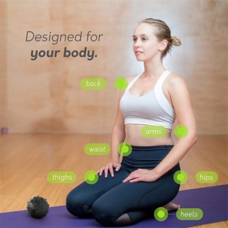 Self spiky silicone yoga massage device vibrating massage ball