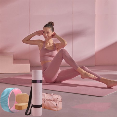 Non-slip yoga mat starter kit set rpet recyclable yoga mats with strap