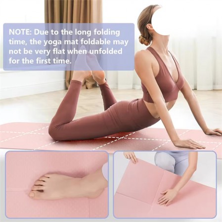Eco Friendly TPE Folding Fitness Exercise Washable Mat for Travel