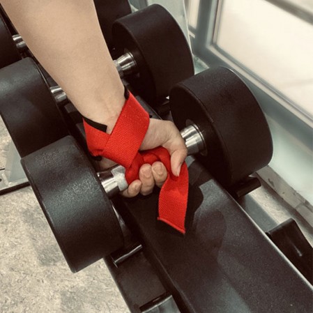 Wholesale Fitness Wrist Cotton Custom Logo Wrist Straps Weightlifting Gym Weight Lifting Straps