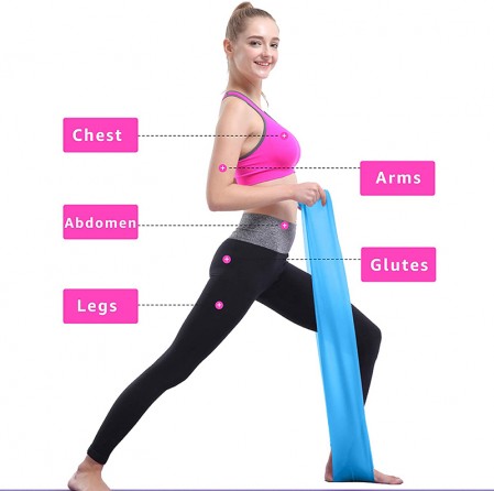 0.15mm 1.0mm Latex Elastic Yoga Pilates Band For Yoga Fitness