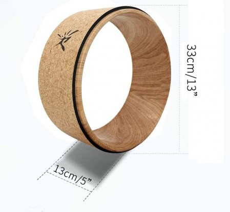 Manufacturor Custom ECO Friendly Cork Yoga Wheel of Wooden Fitness Equipment