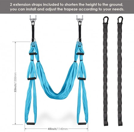 Aerial Flying Ceiling Anchors Yoga Hammock For Gym Home Fitness