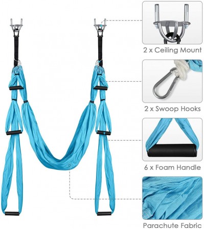 Aerial Flying Ceiling Anchors Yoga Hammock For Gym Home Fitness