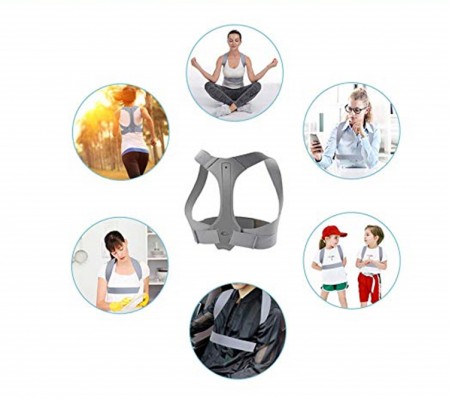 Adjustable Posture Corrector  Upper Back Brace for Clavicle Support and Providing Pain Relief from Neck, Back