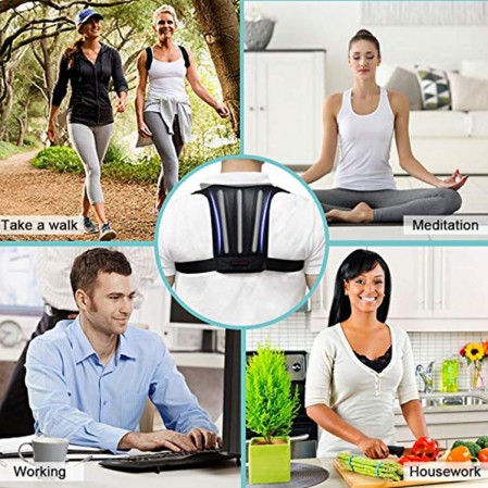 Back Support Belt with Adjustable Back Straightener  Lumbar Support Posture Corrector  for Upper Back Pain Relief
