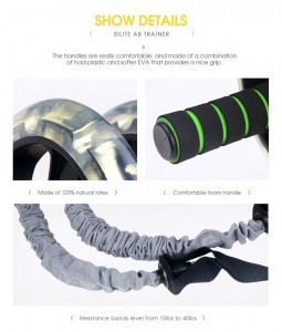 Ab Abdominal Exercise Roller With resistance band