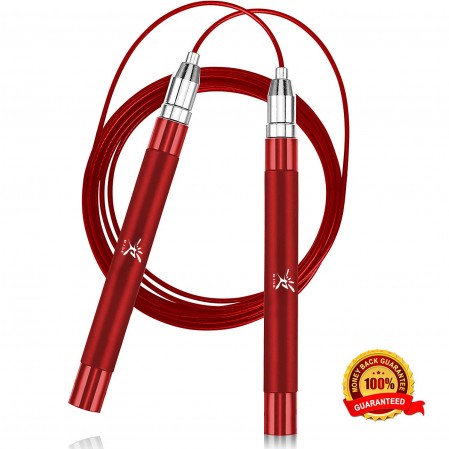 Self-Locking Screw-Free Design Weighted 360 Degree Spin Silicone Grip jumping rope