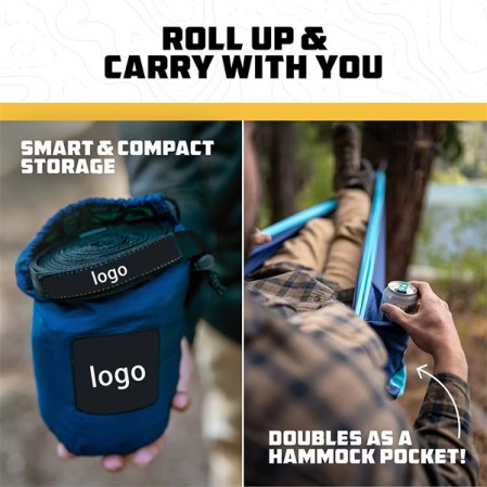 Foldable parachute nylon outdoor portable hitch camping hammock swing