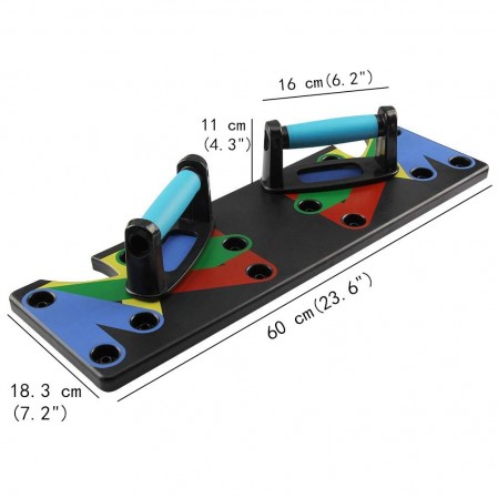 Push Up Board System, 12-in-1 Body Building Exercise Tools Color-Coded Push Up Board System