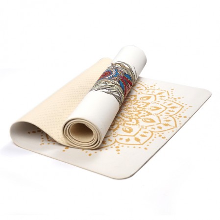 Printed Travel Suede TPE Yoga Mat Light Weight foldable mat