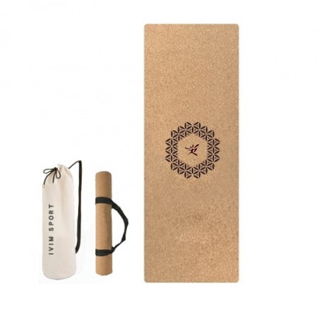 Custom cork yoga mat natural rubber yoga mat