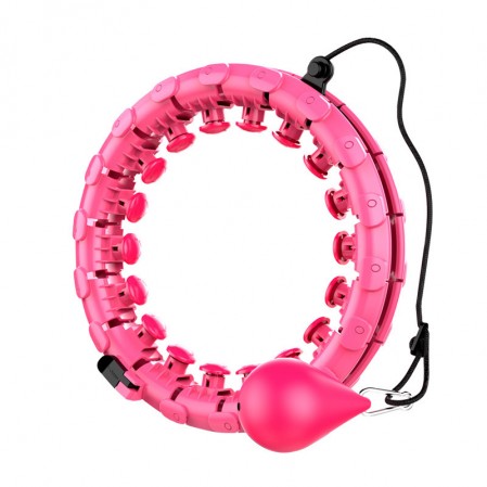 Adjustable Weighted Hoola Hoop 360° Auto-Spinning 24 Detachable Knots