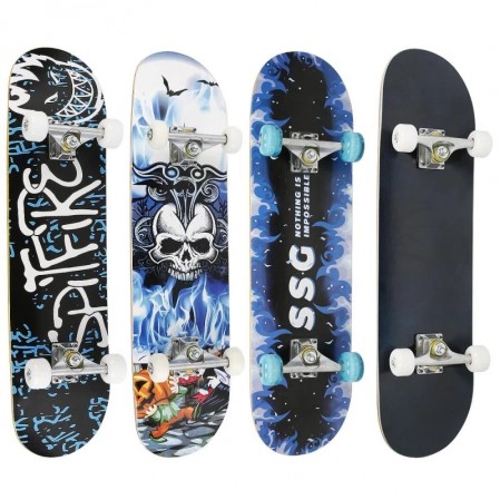 Professional Long Board Four Wheeled Maple Silent Skateboard For Kids Adult Beginner Teens