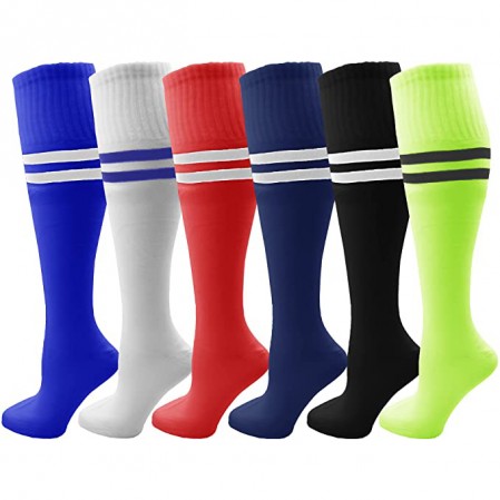 Adult Kids Breathable Sports Football Socks Knee High Soccer Socks For Team Sports Training