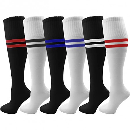 Adult Kids Breathable Sports Football Socks Knee High Soccer Socks For Team Sports Training