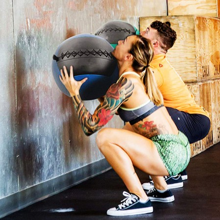 Gym Exercise Durable TPR Soft 35cm Crossfit Grip Medicine Ball For Weight Training