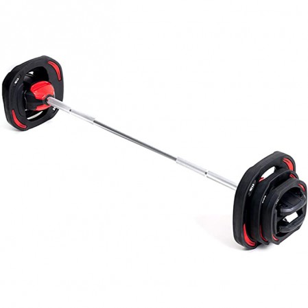 TPU Aerobics Barbell Set 20kg Home Fitness Crocodile Jaw Weight Bar for Professional Workout