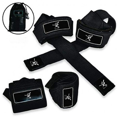 Premium Wrist Support lifting straps with Carry Bag Professional Grade Heavy Duty Hand and Weightlifting Wrist Wraps