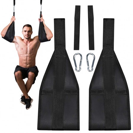 Custom Home Gym workout equipment Adjustable Lengths hanging slings Ab straps for Fitness Core Pull Up strength training