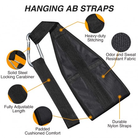 Custom Home Gym workout equipment Adjustable Lengths hanging slings Ab straps for Fitness Core Pull Up strength training